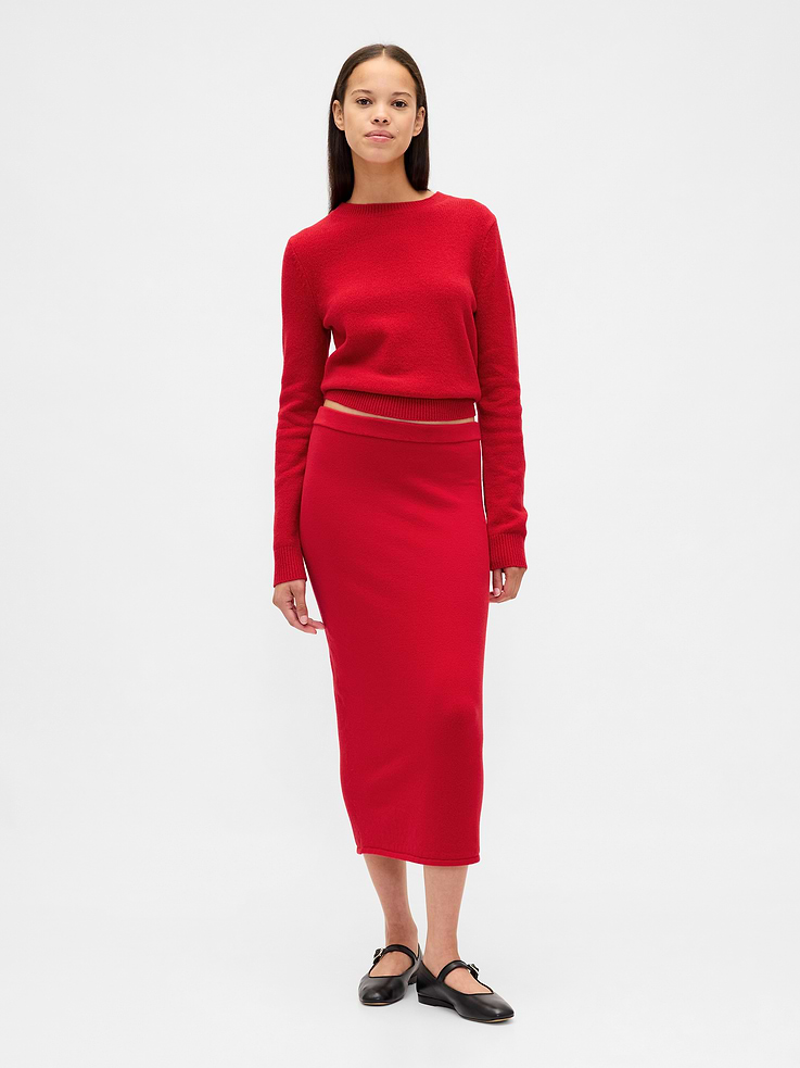 Image number 1 showing, CashSoft Stretch Midi Skirt
