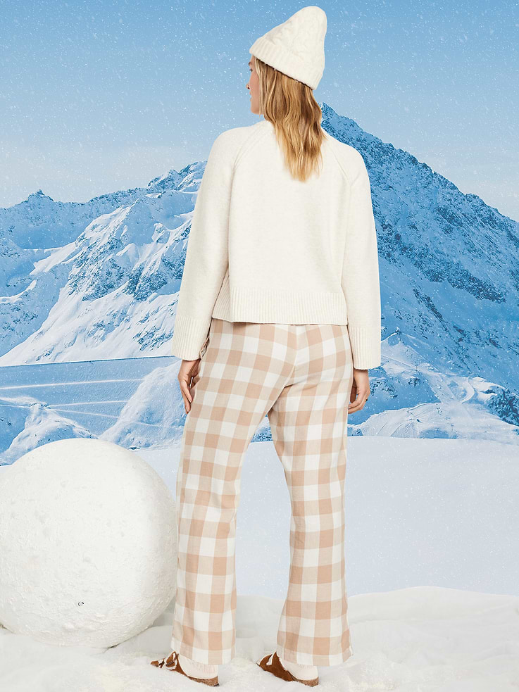 Image number 6 showing, Mid-Rise Plaid Flannel Pajama Pants for Women
