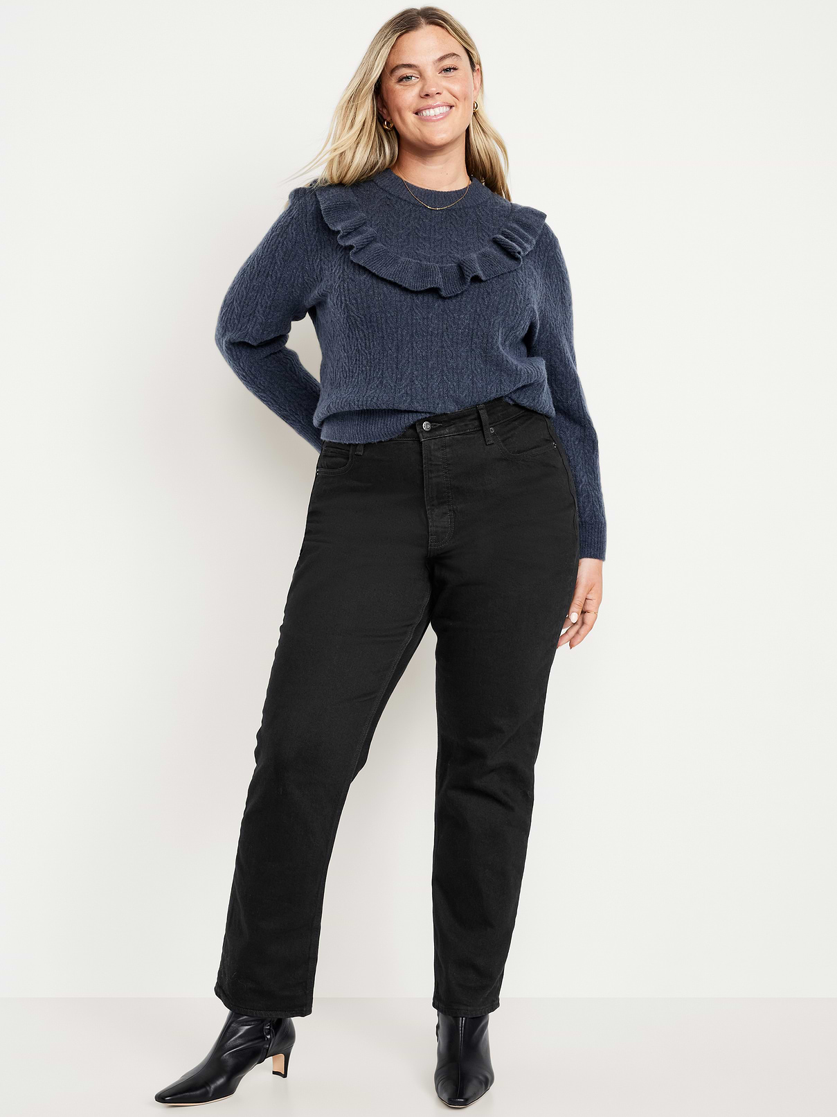 L'image numéro 6 présente Jean droit à taille très haute