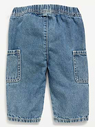 Image number 2 showing, Baggy Barrel-Leg Cargo Jeans for Baby