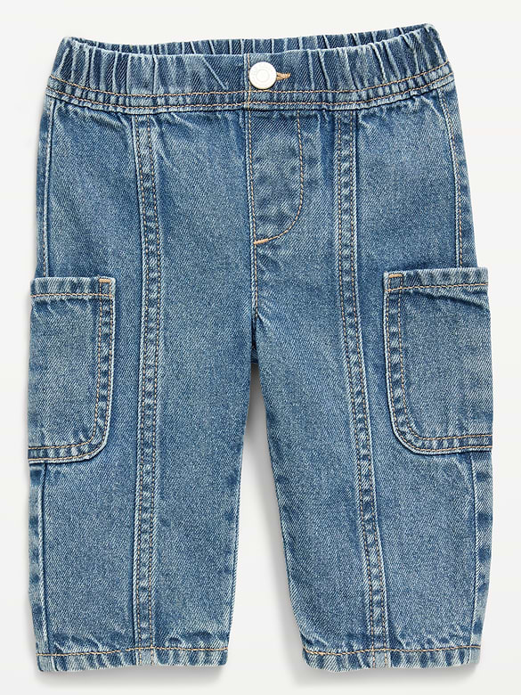 Baggy Barrel-Leg Cargo Jeans for Baby