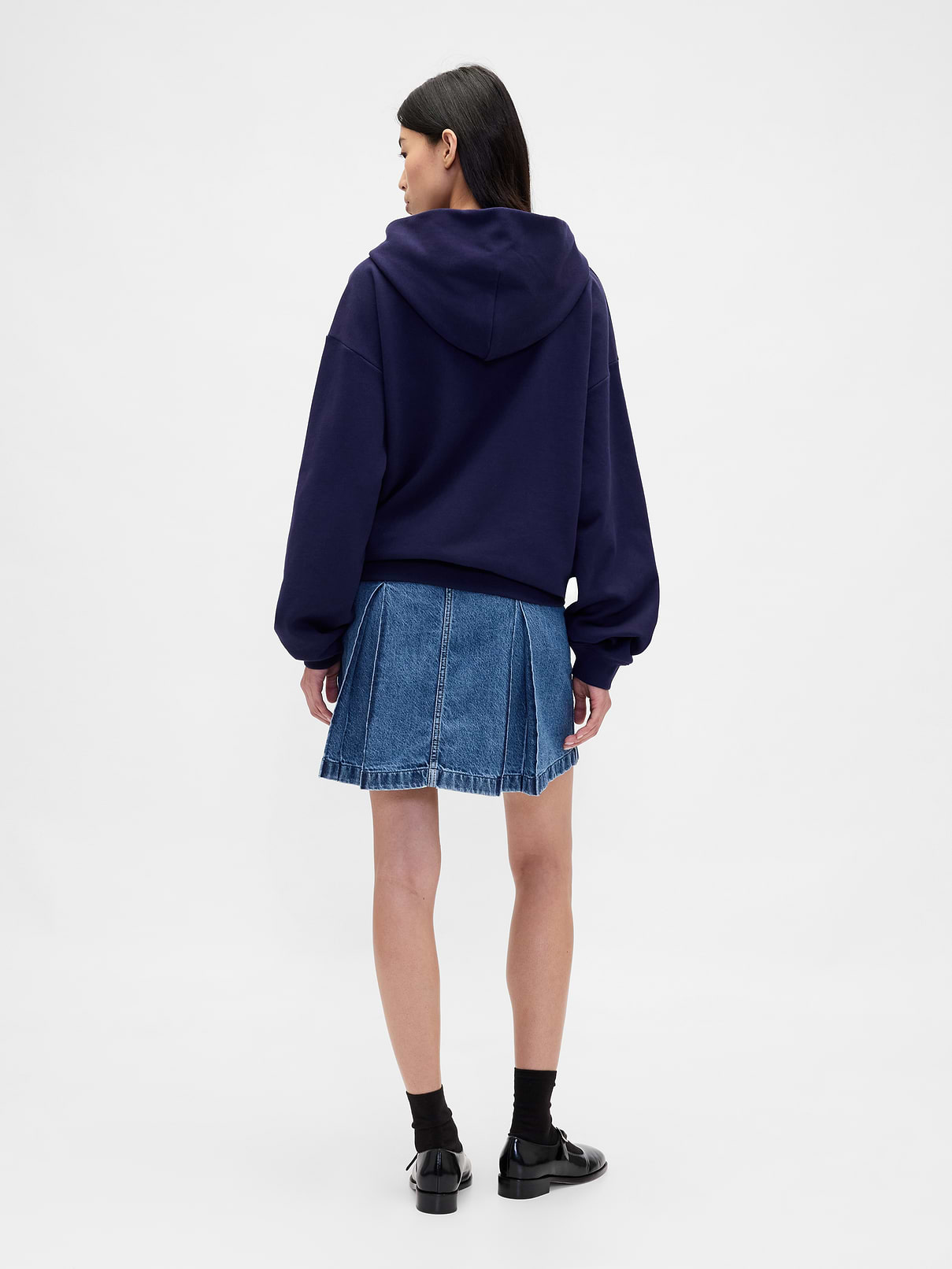 Image 2 of 6, Gap × Sandy Liang Pleated Denim Mini Skirt