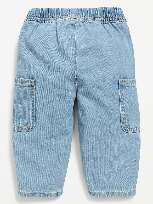 Baggy Barrel-Leg Cargo Jeans for Baby