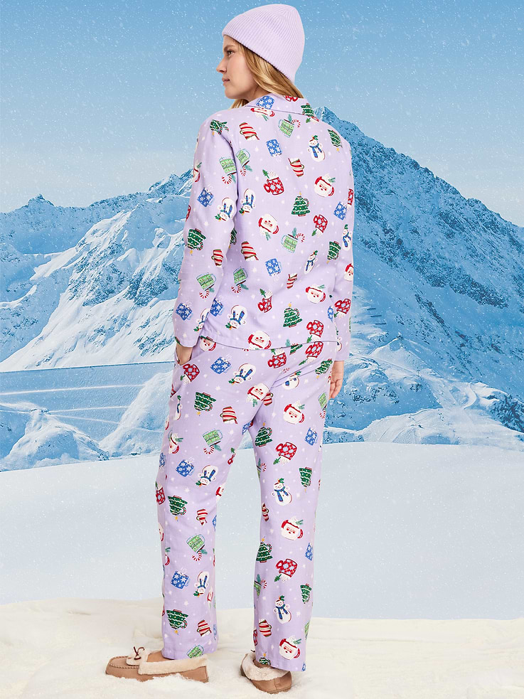 Image number 2 showing, Maternity Printed Flannel Pajama Pant Set