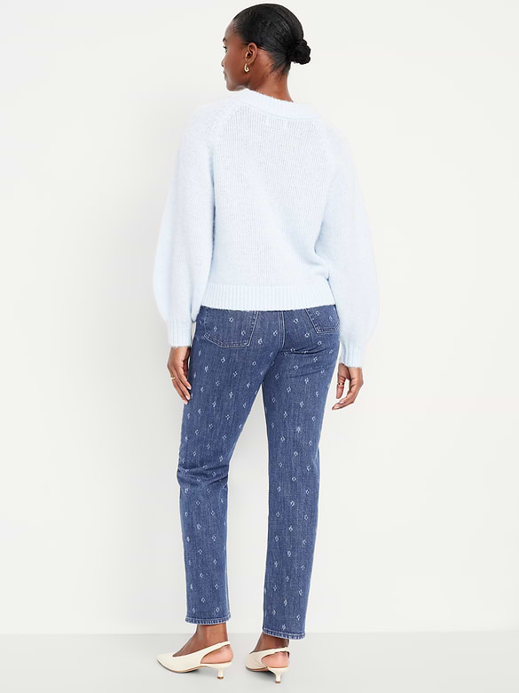 Curvy Extra High-Waisted Straight Jeans