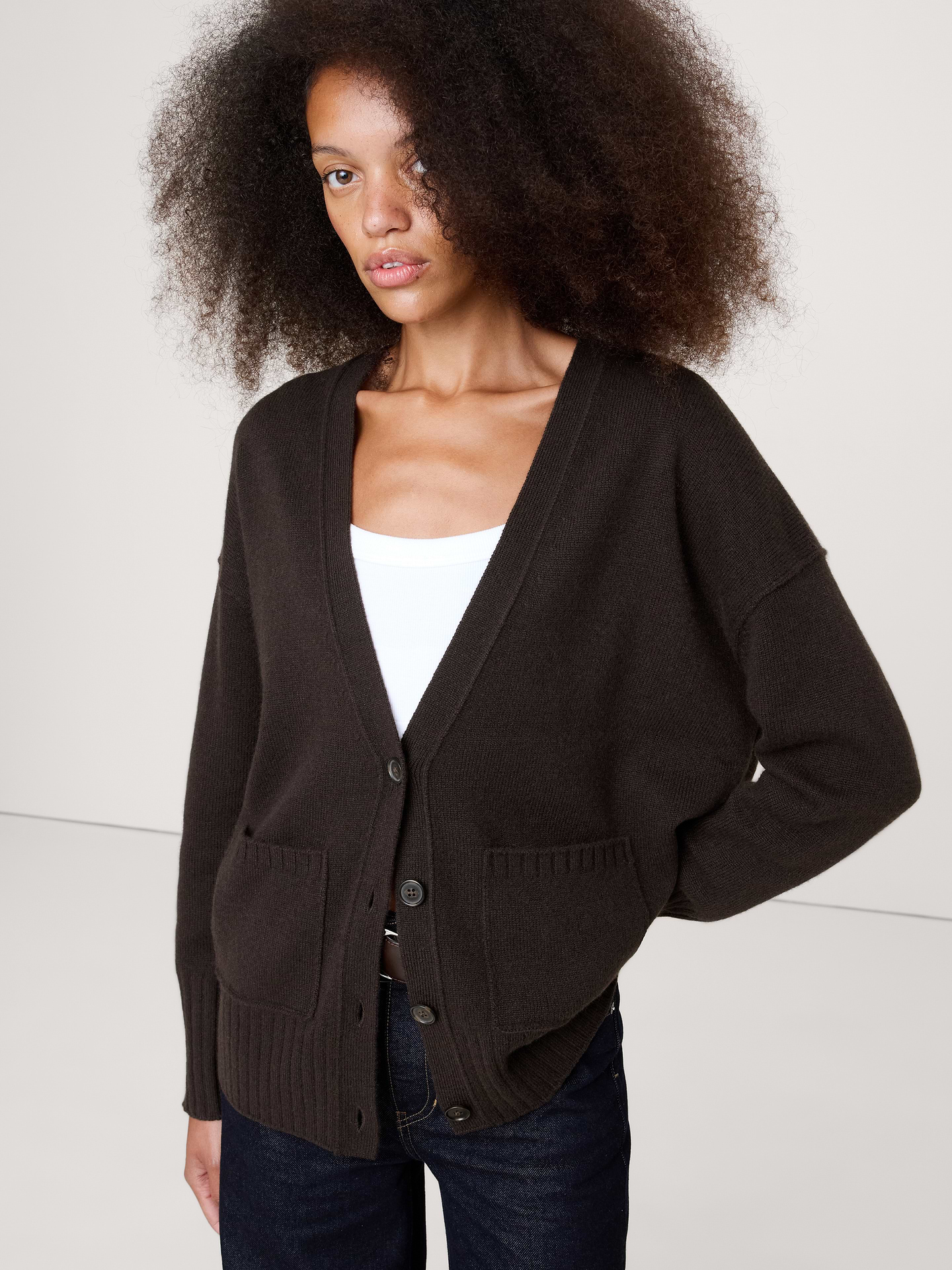 Image number 1 showing, Boyfriend Cashmere Cardigan