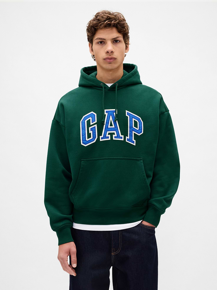 Image number 1 showing, Adult Extra Heavyweight French Terry Oversized Logo Hoodie