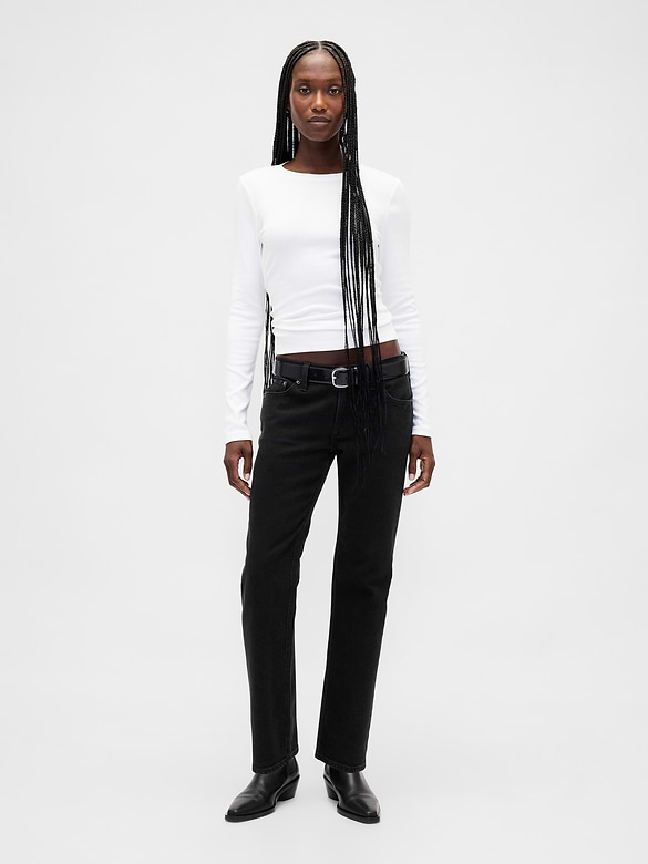 Low Rise '90s Slim Straight Jeans
