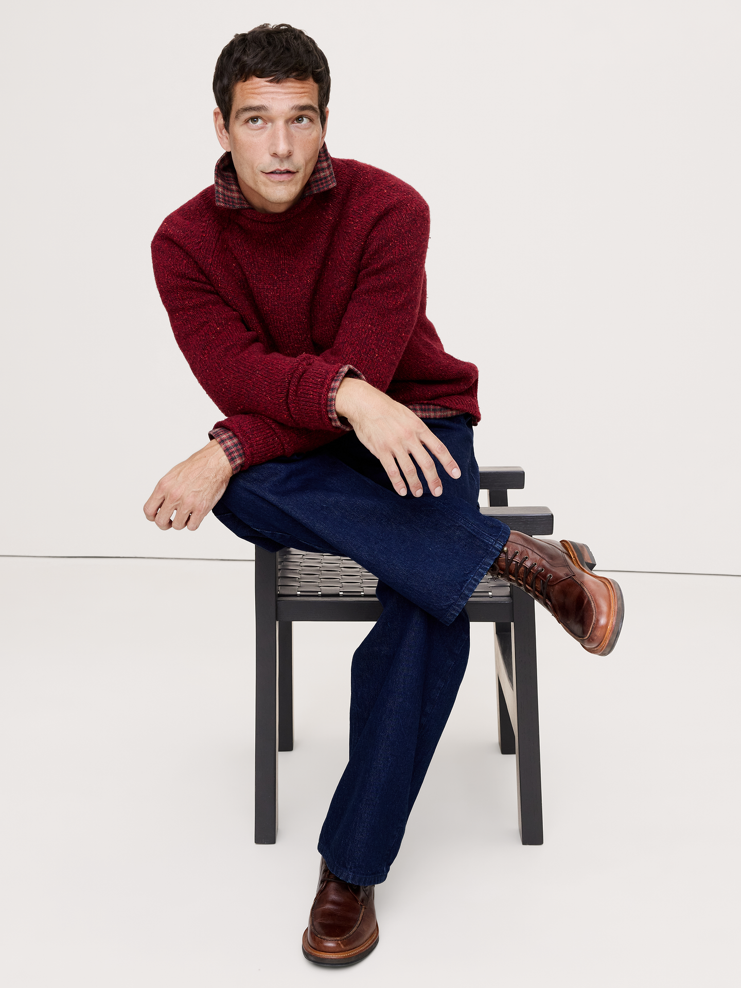 Image number 1 showing, Donegal Roll-Neck Sweater