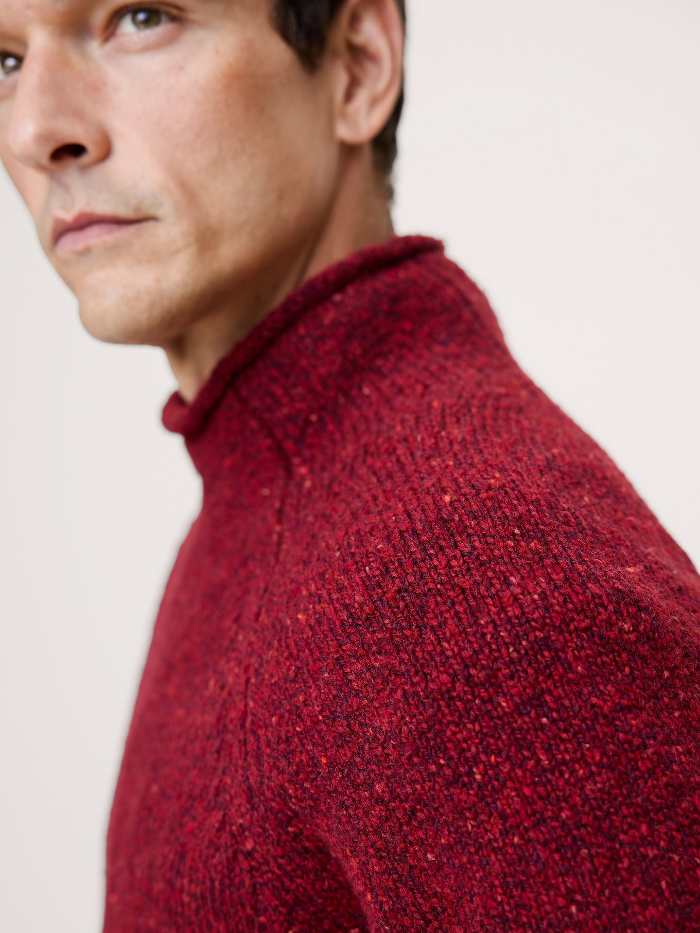 Image number 7 showing, Donegal Roll-Neck Sweater