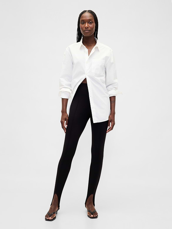 High Rise Double Knit Stirrup Pants