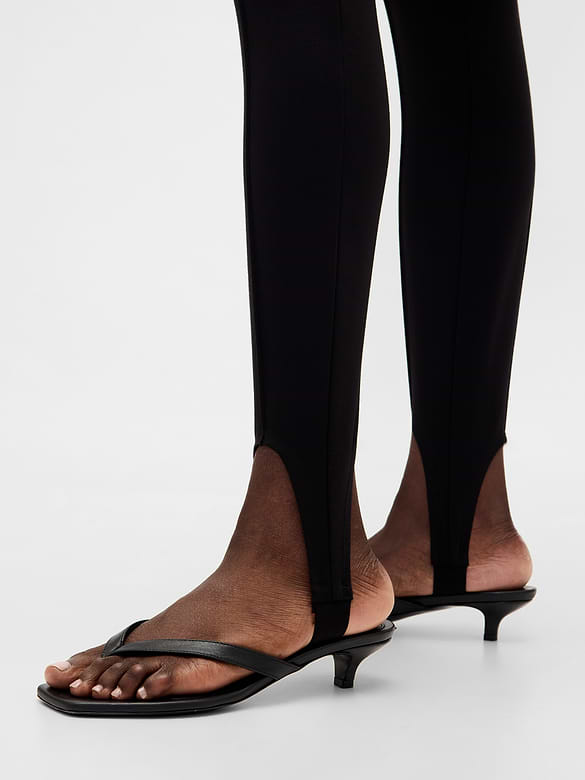 High Rise Double Knit Stirrup Pants