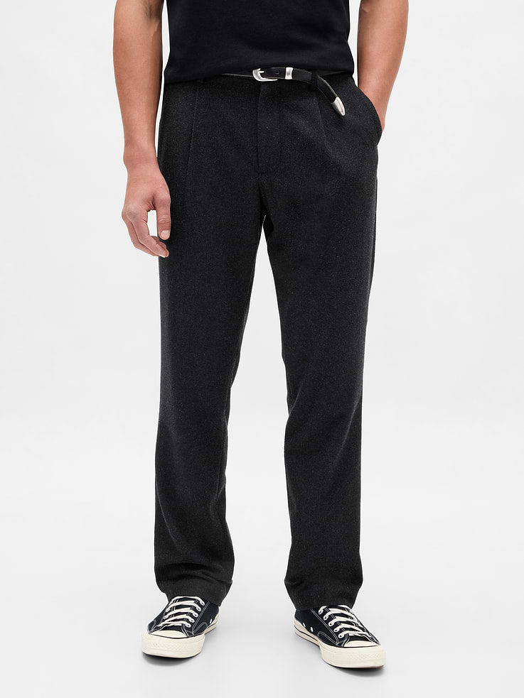 Image number 2 showing, Wool-Blend Relaxed Straight Trousers