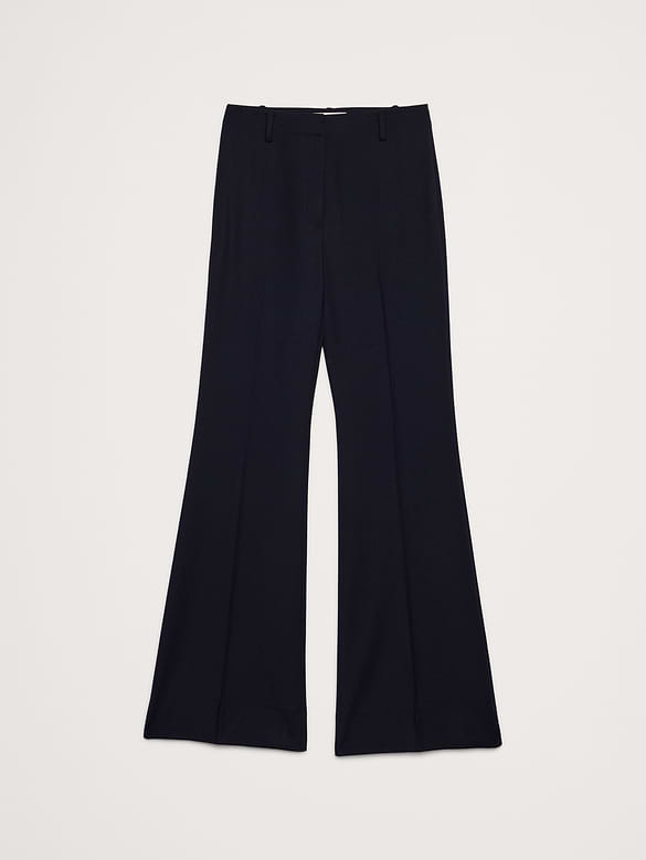Ultra High-Rise Flare Italian Lightweight Wool Pant