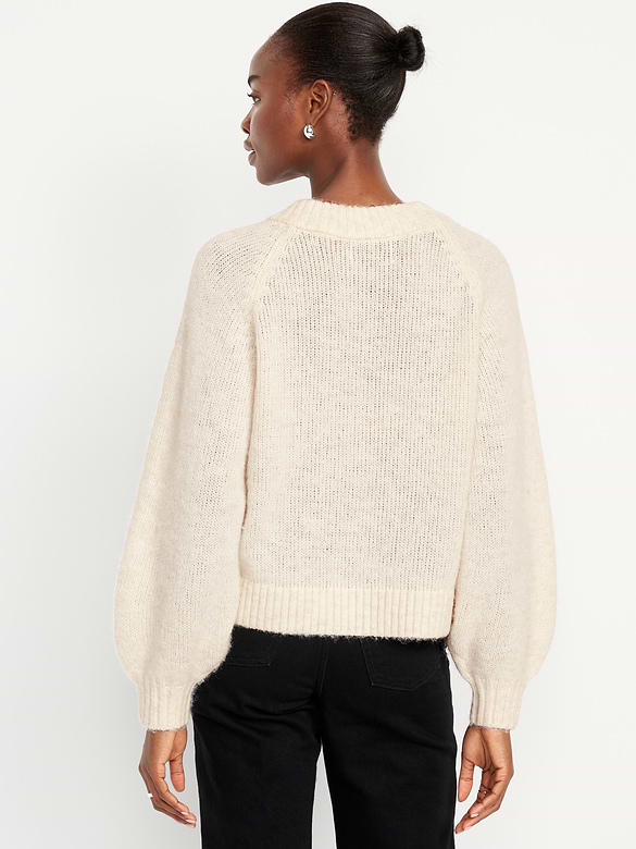 Cozy Cropped V-Neck Sweater