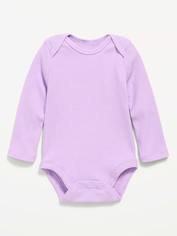 Long-Sleeve Ribbed Bodysuit for Baby