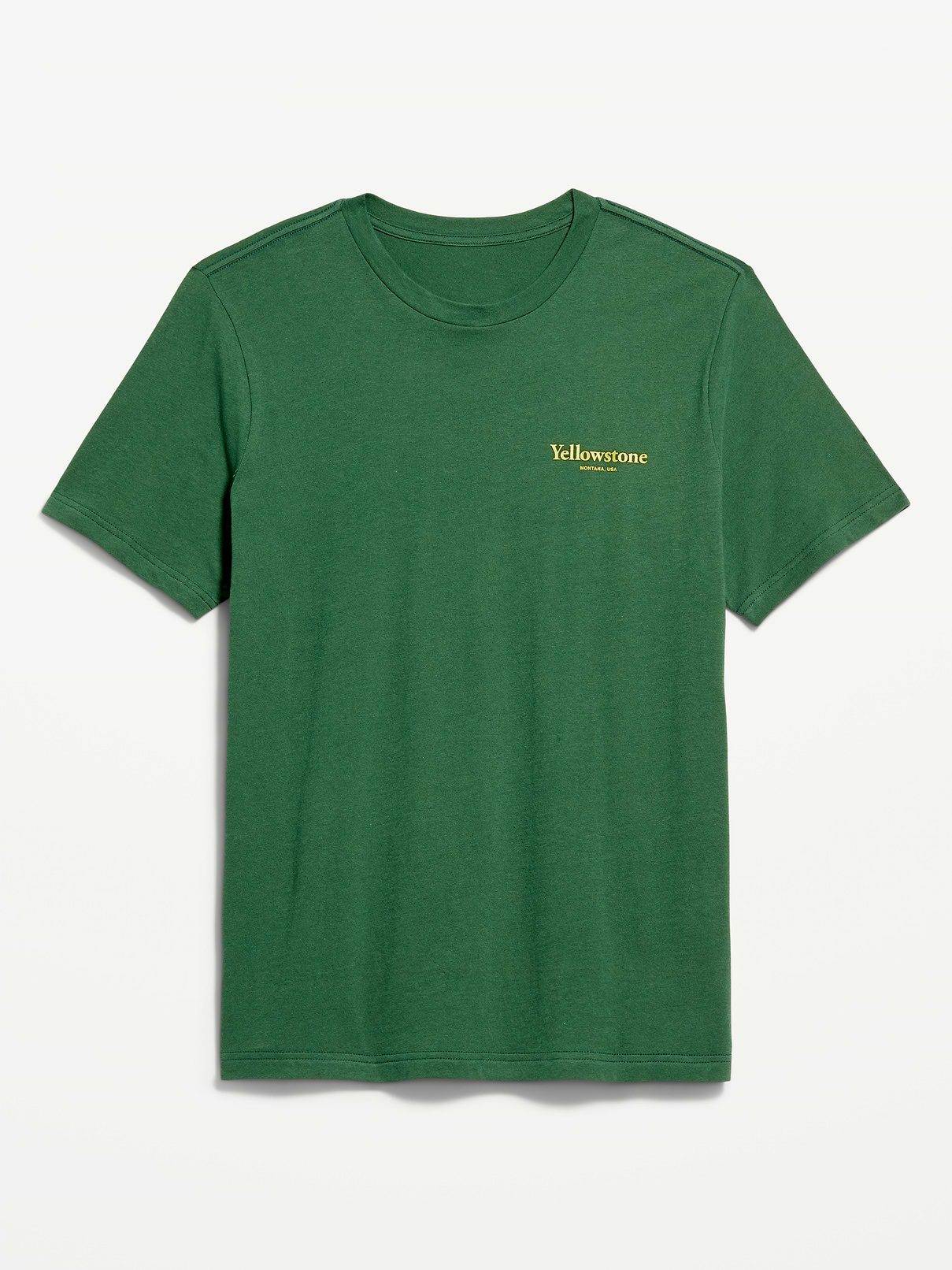 Image 1 of 2, rib-knit crew neck, short sleeves, graphic varies by color, Product #843383
