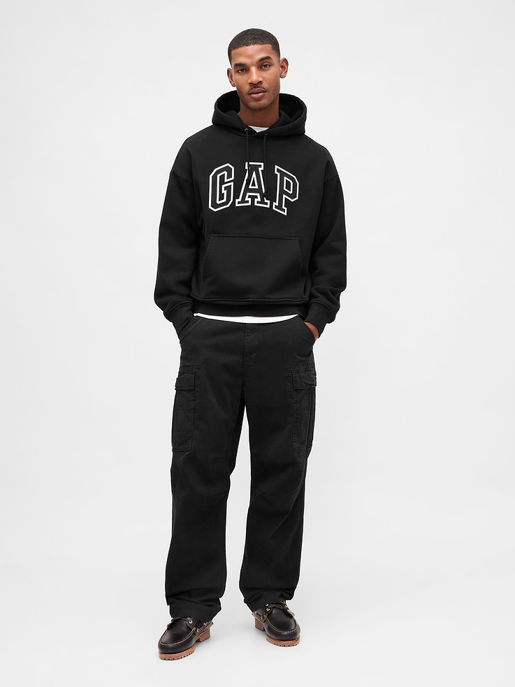 Image number 2 showing, Adult Extra Heavyweight French Terry Oversized Logo Hoodie