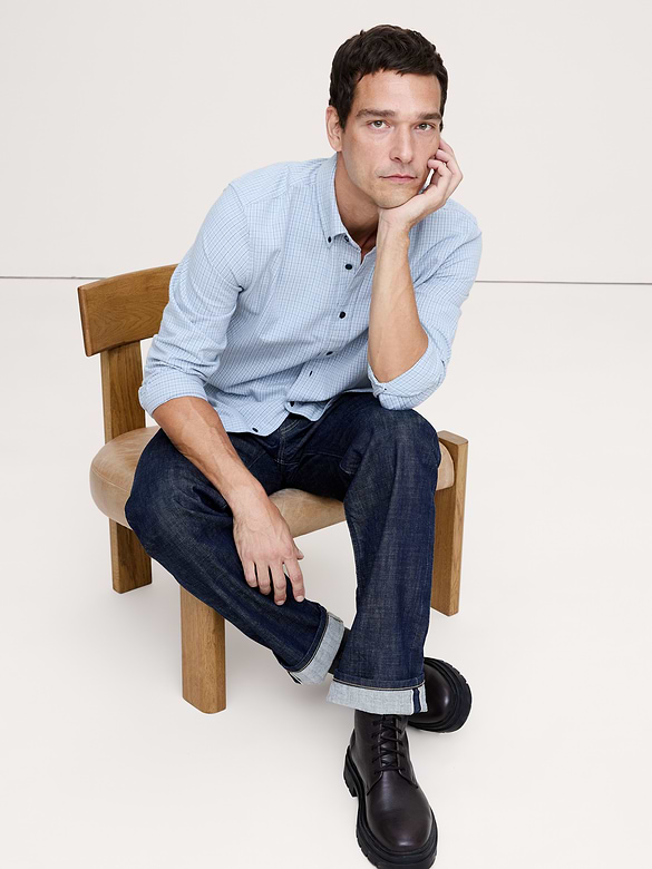 Standard-Fit Lightweight Flannel Shirt