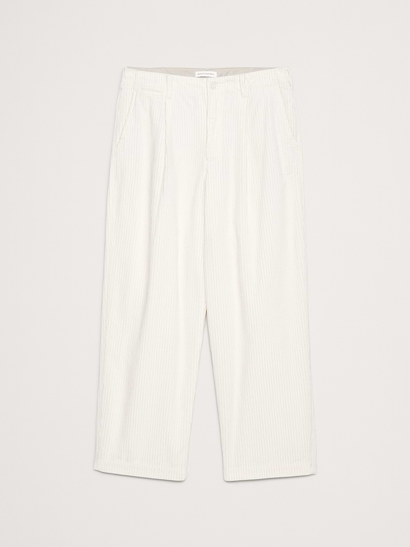 Loose Pleated Corduroy Pant