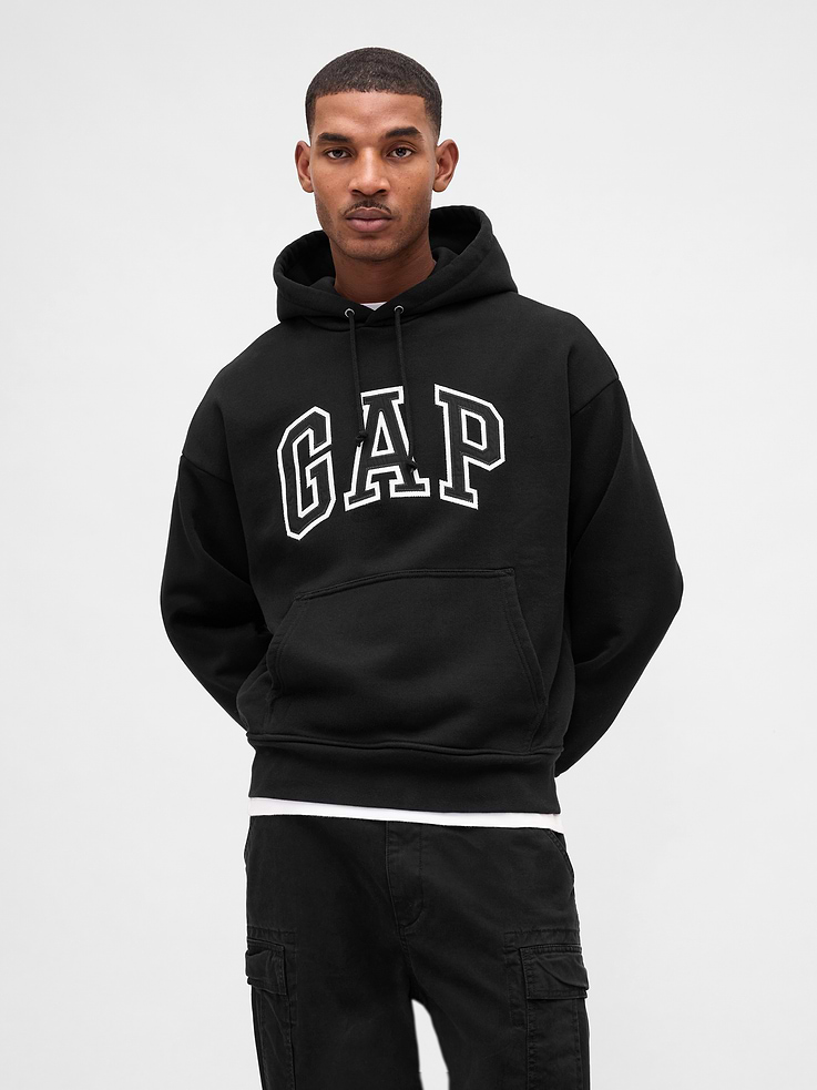 Image number 1 showing, Adult Extra Heavyweight French Terry Oversized Logo Hoodie