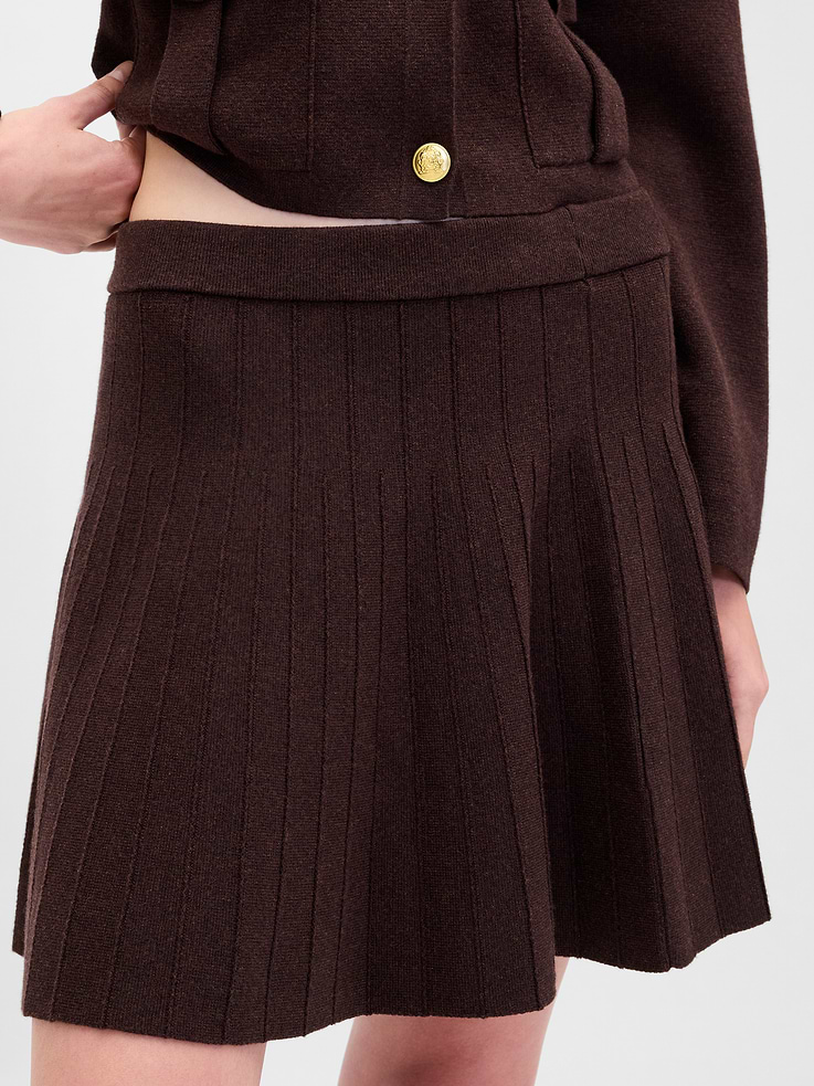Image number 4 showing, Pleated Mini Sweater Skirt