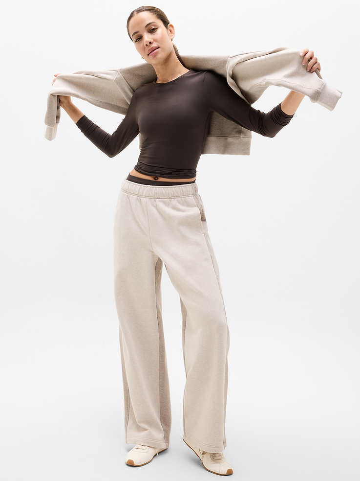 Image number 1 showing, Forever Fleece Wide Leg