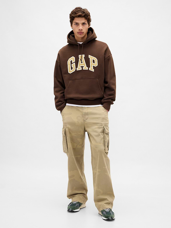 Adult Extra Heavyweight French Terry Oversized Logo Hoodie