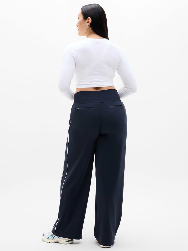 Image number 6 showing, Venice High Rise Track Stripe Wide Leg Pant