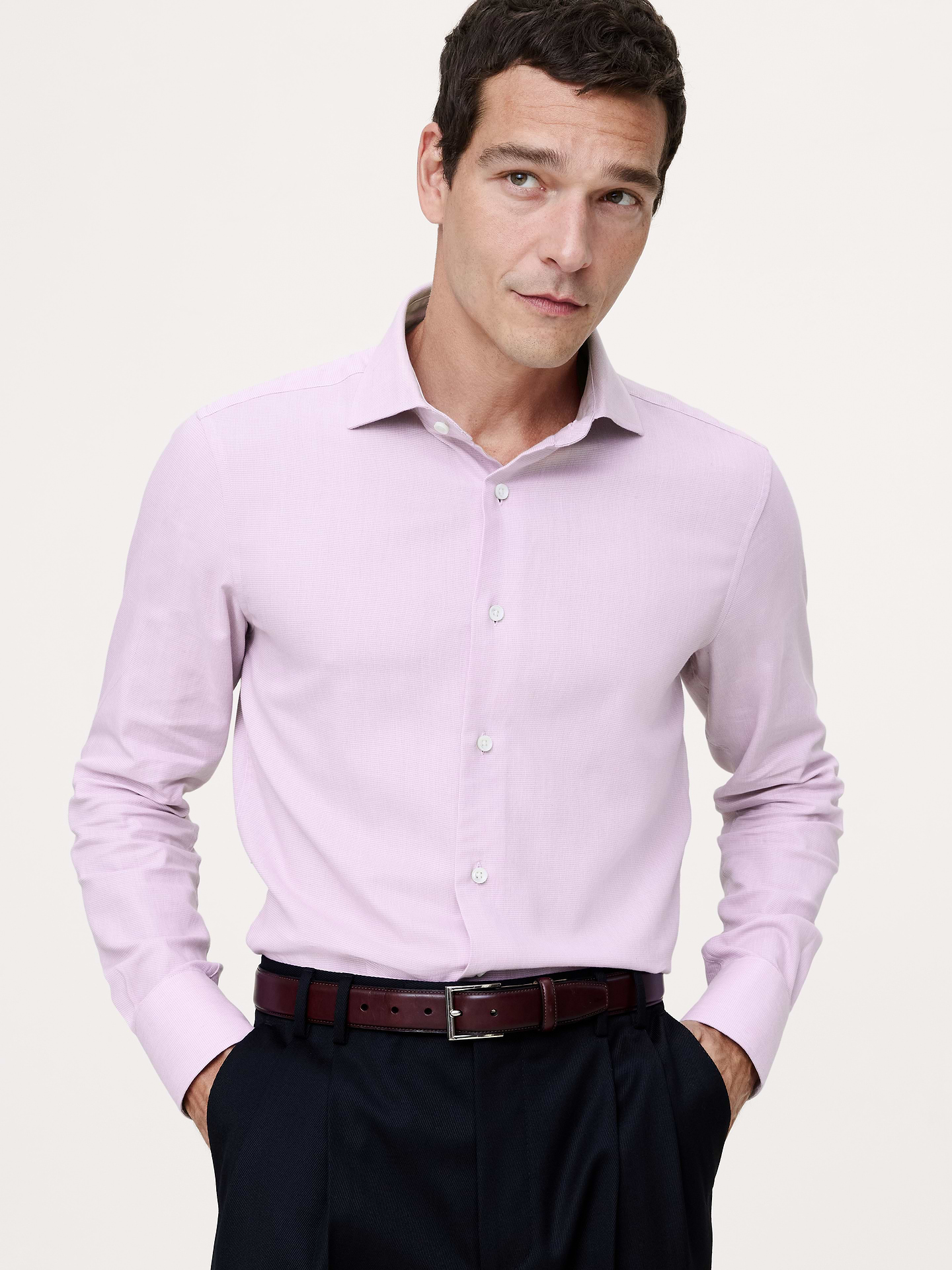 Image number 1 showing, Slim-Fit Cotton-Cashmere Dress Shirt