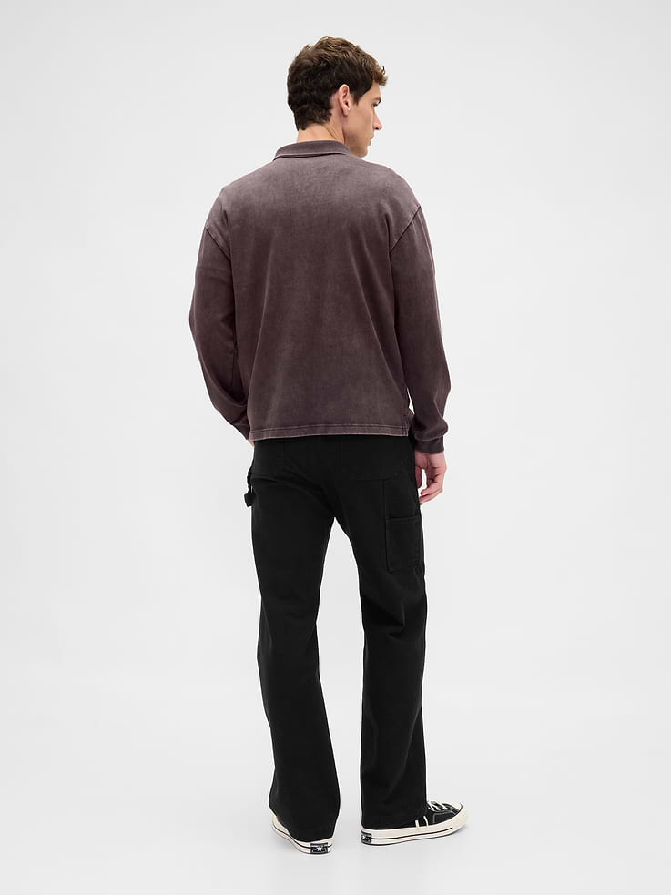 L'image numéro 4 présente Pantalon menuisier en toile ample années 90