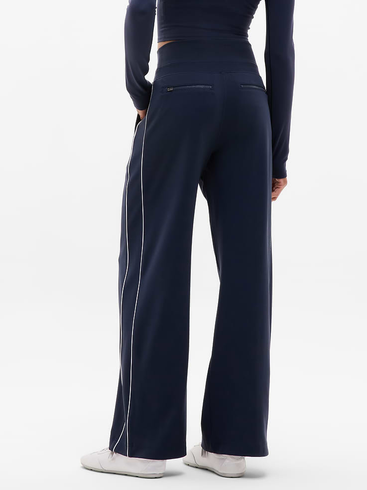 Image number 3 showing, Venice High Rise Track Stripe Wide Leg Pant