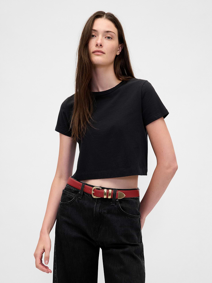 Image number 2 showing, Pebbled Leather Belt