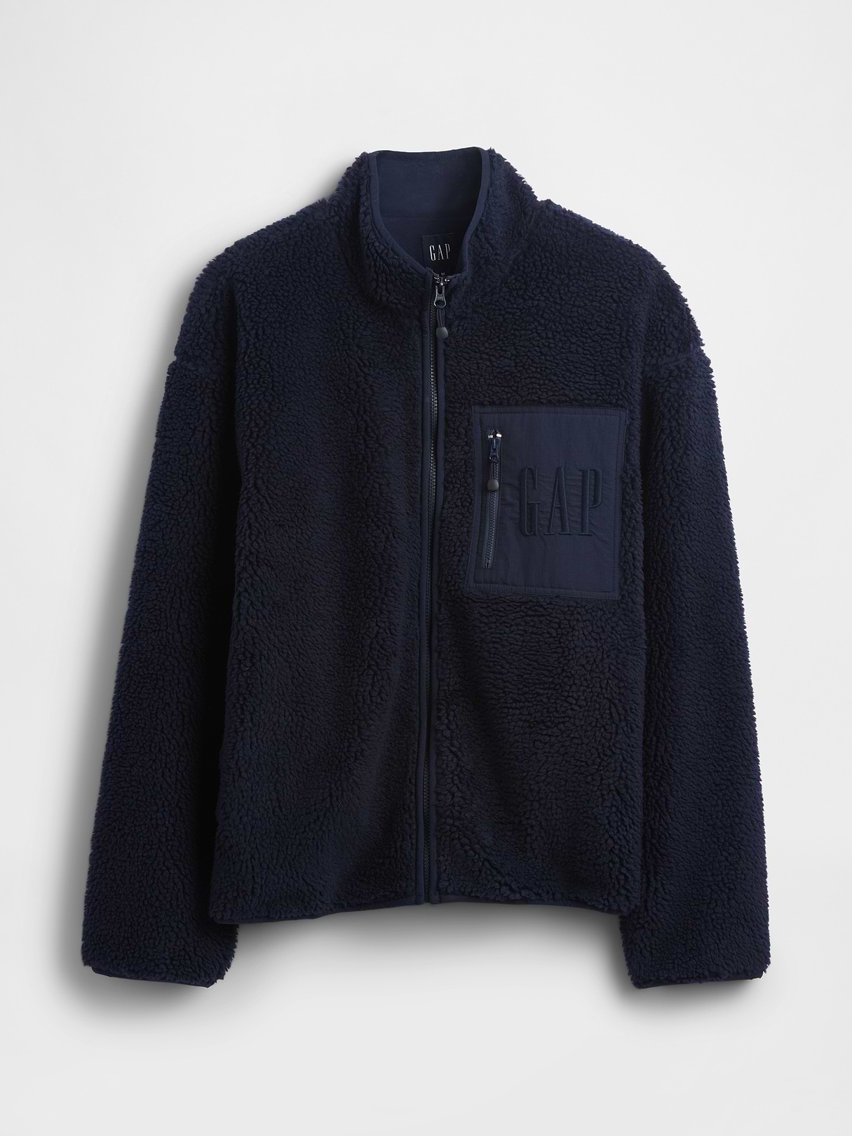 Recycled Sherpa Oversized Logo Zip Jacket | Gap