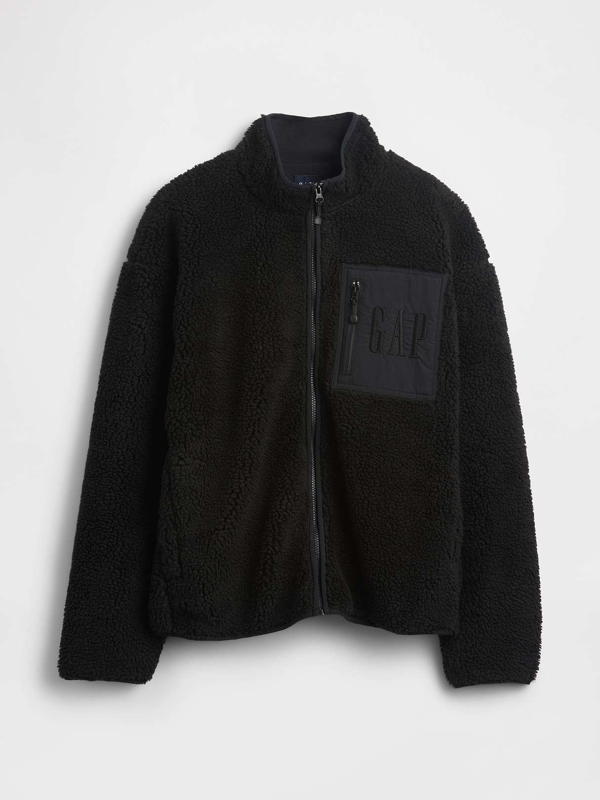 Recycled Sherpa Oversized Logo Zip Jacket | Gap