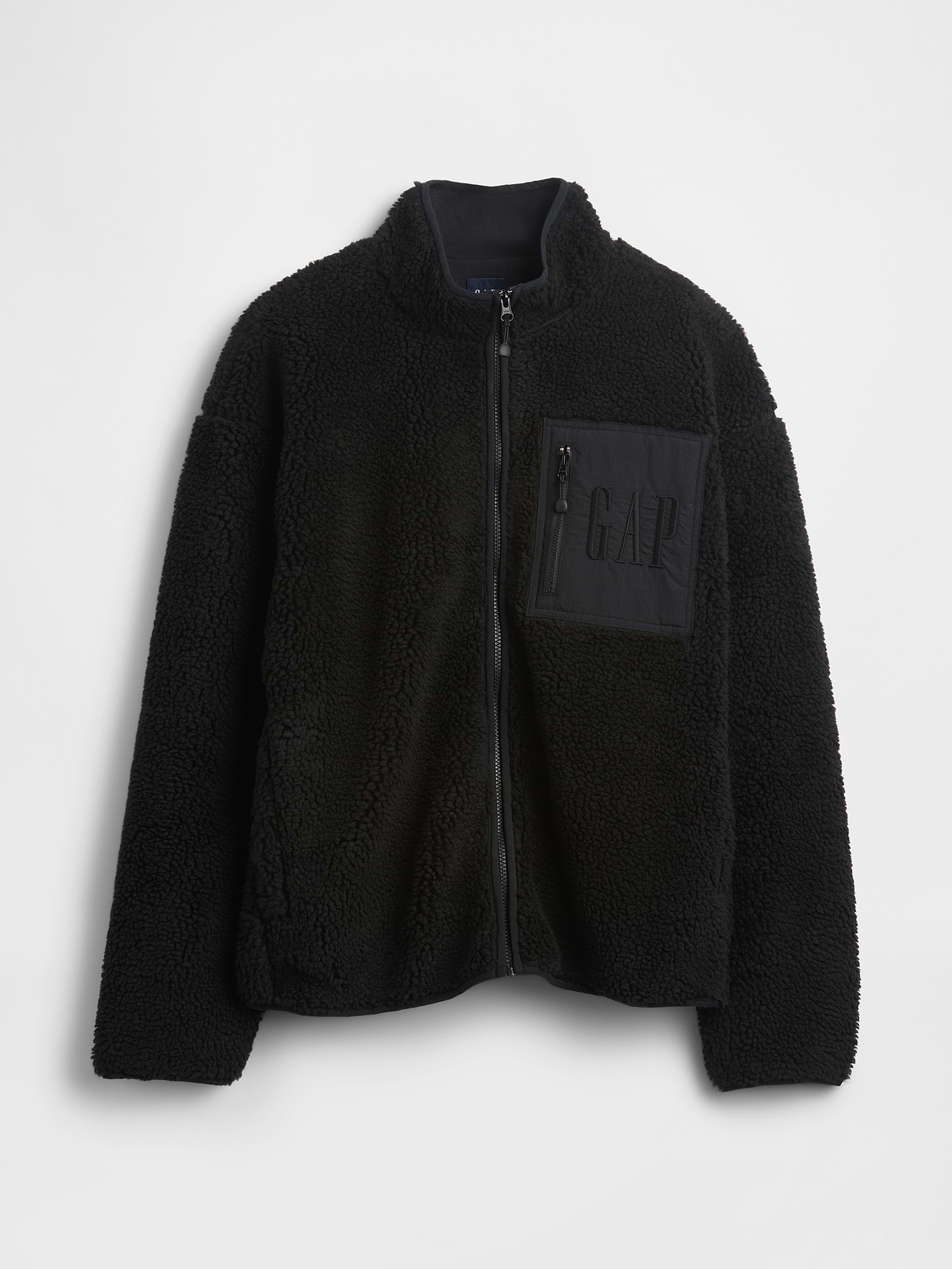 Recycled Sherpa Oversized Logo Zip Jacket | Gap
