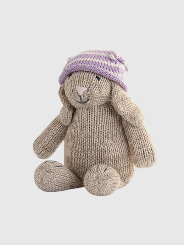 Brown Bunny in Slouch Hat Knit Toy