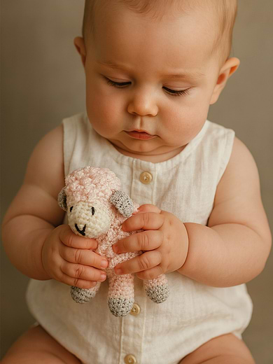 Image number 3 showing, Little Crochet Lamb Toy