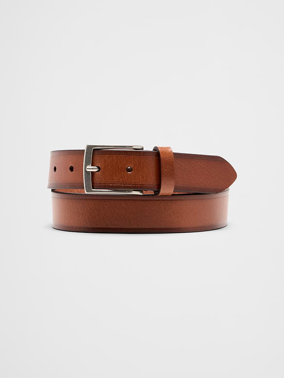 Leather Scored Edge Belt