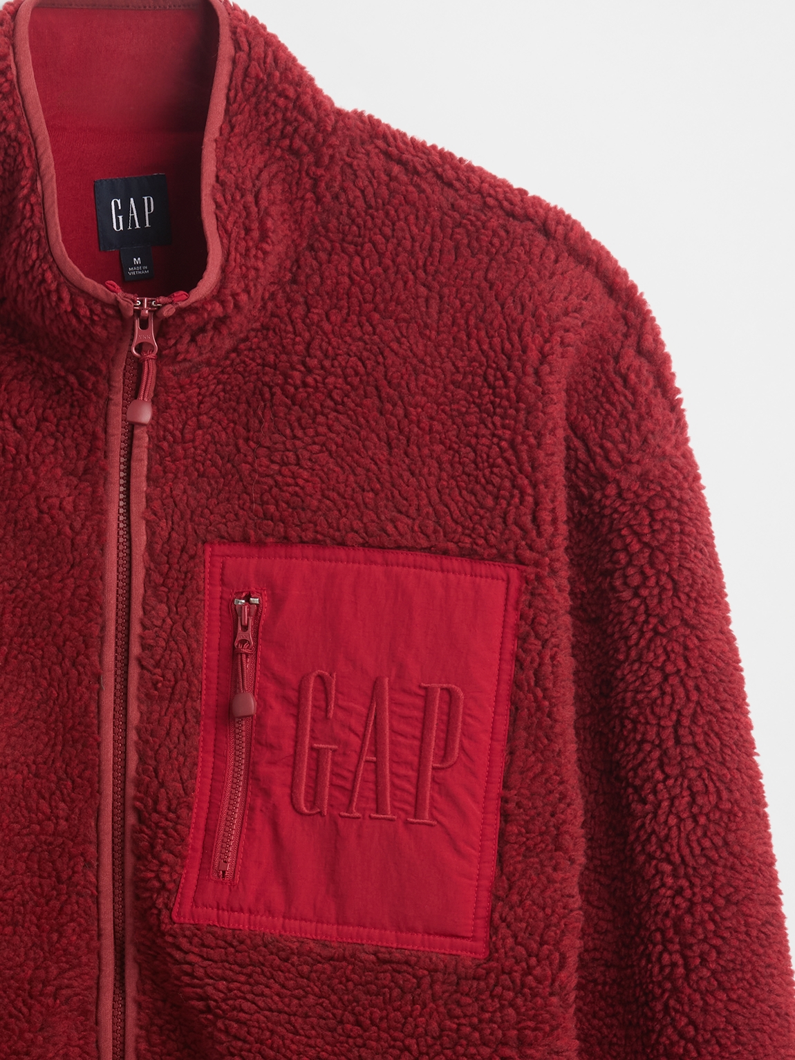 Recycled Sherpa Oversized Logo Zip Jacket | Gap