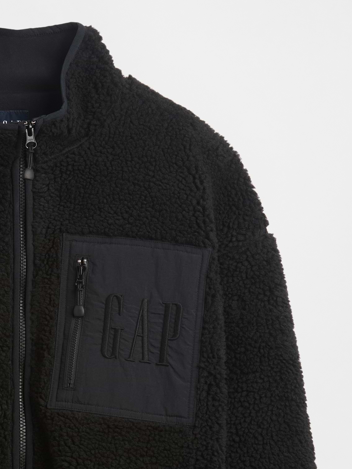 Recycled Sherpa Oversized Logo Zip Jacket | Gap