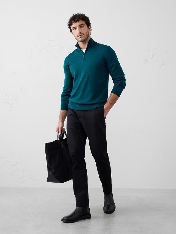 Merino Wool Quarter-Zip Sweater