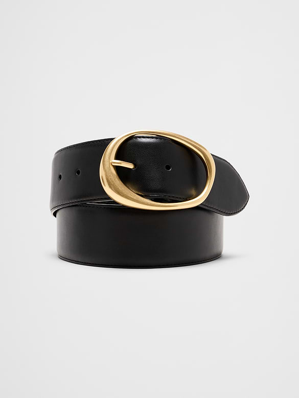 Vegan Suede Organic Buckle Wide Belt