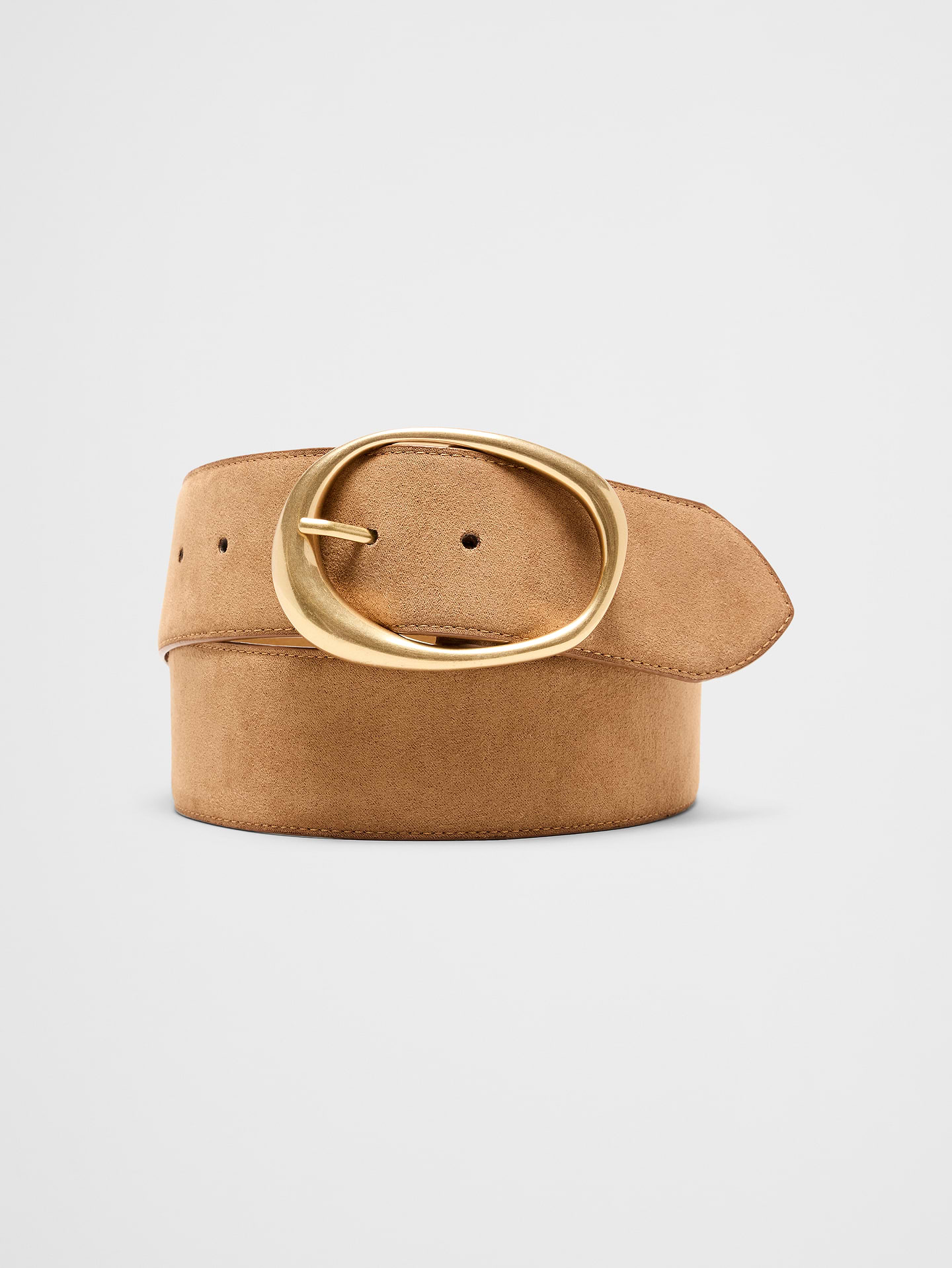 Image number 1 showing, Vegan Suede Organic Buckle Wide Belt