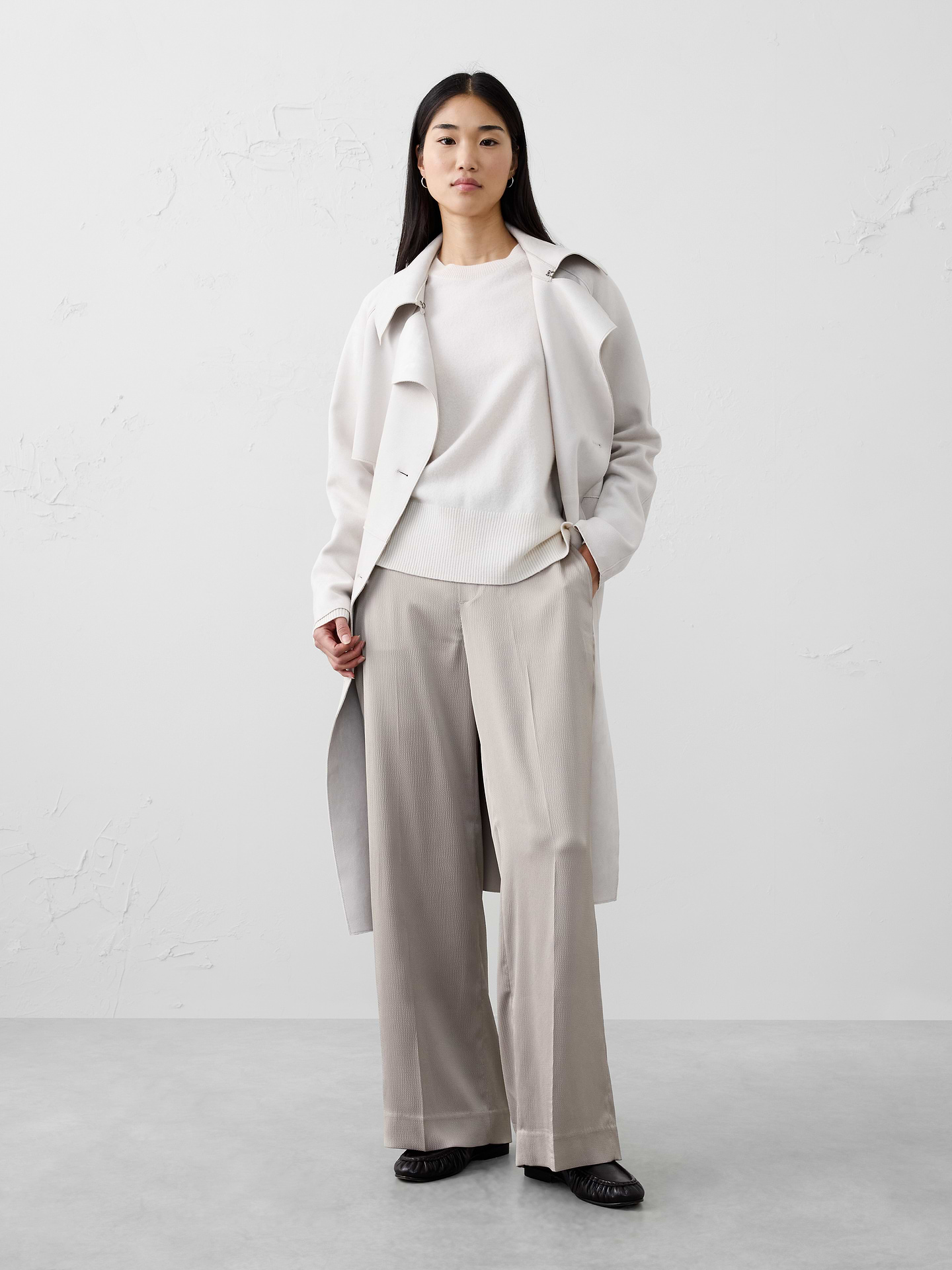 Image number 1 showing, Hayden Wide-Leg High-Rise Silky Pull-On Pant