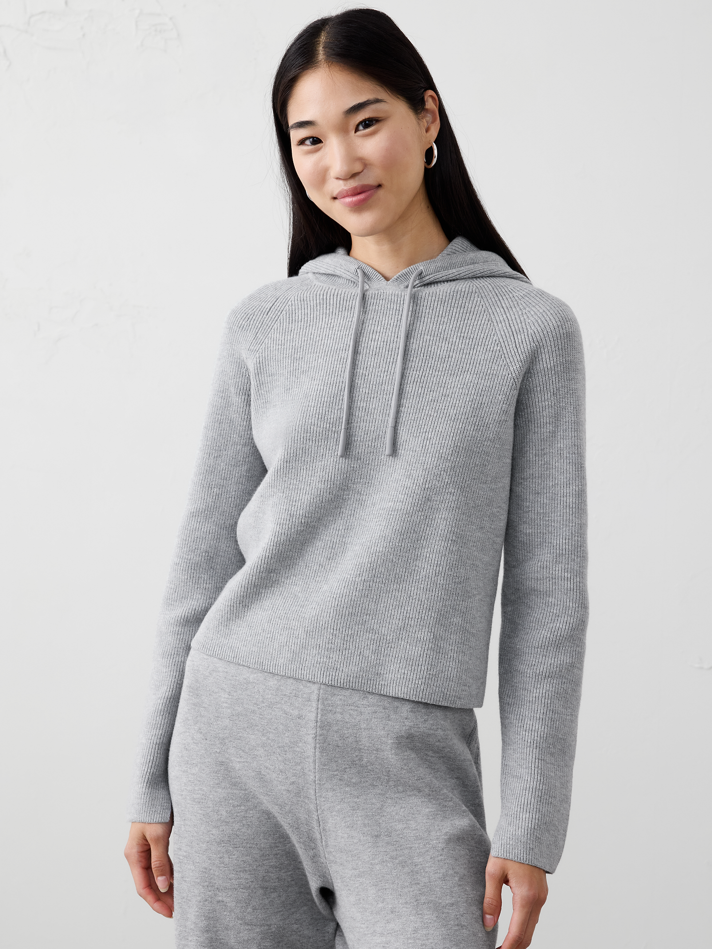 Image number 1 showing, Ribbed Sweater Hoodie