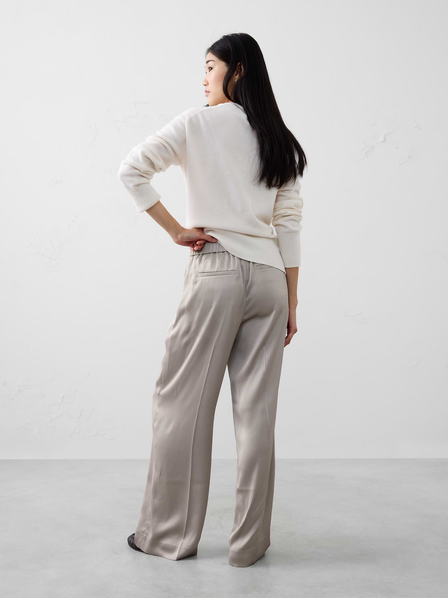 Image number 2 showing, Hayden Wide-Leg High-Rise Silky Pull-On Pant