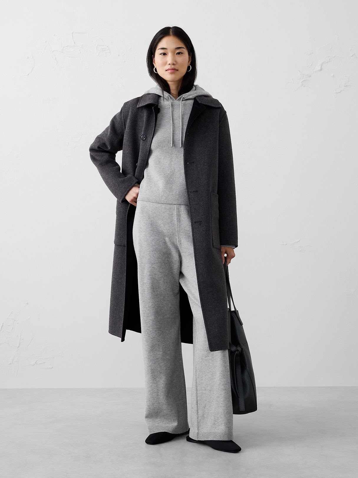Wide-Leg Mid-Rise Pull-On Sweater Pant | Banana Republic Factory