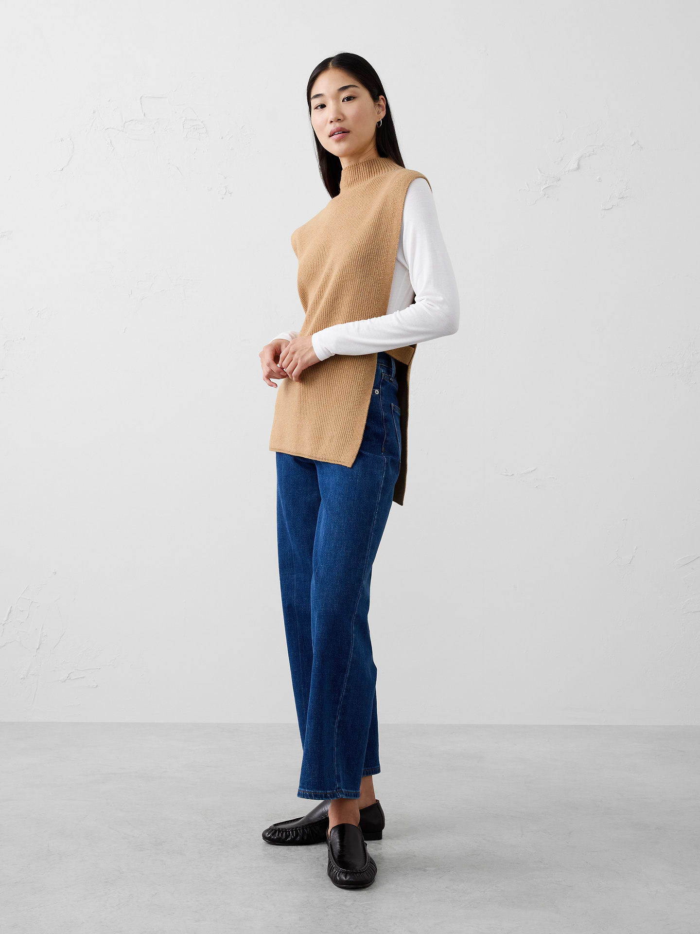 Image number 1 showing, SWEATER BIB PONCHO