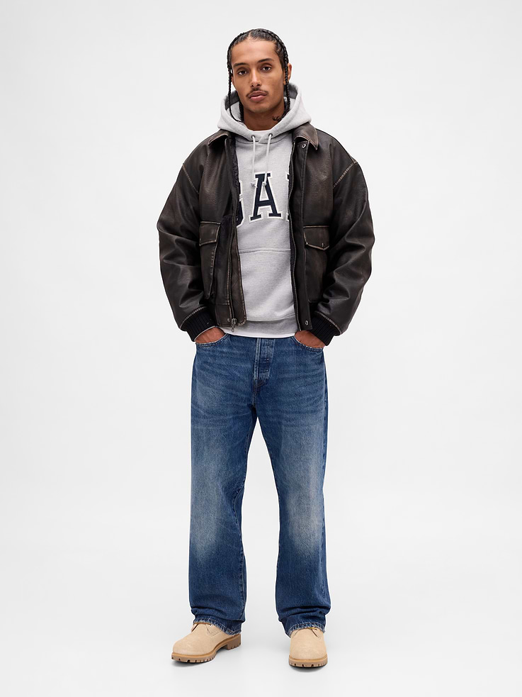 Image number 2 showing, Adult Extra Heavyweight French Terry Oversized Logo Hoodie